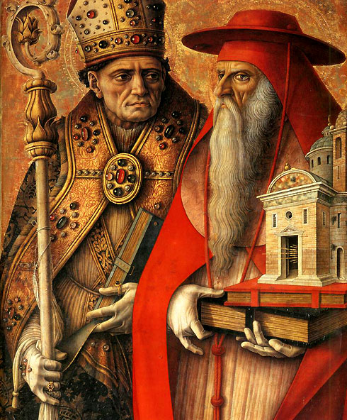 Carlo Crivelli, Sant'Agostino (misschien!) e San Girolamo, 149x