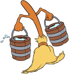 Broom-water-buckets