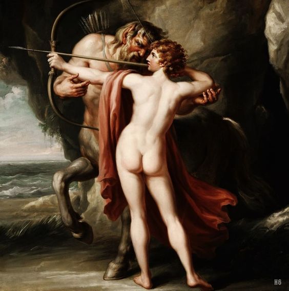 Giovanni Battista Cipriani, Chiron leert Achilles boogschieten, 1776