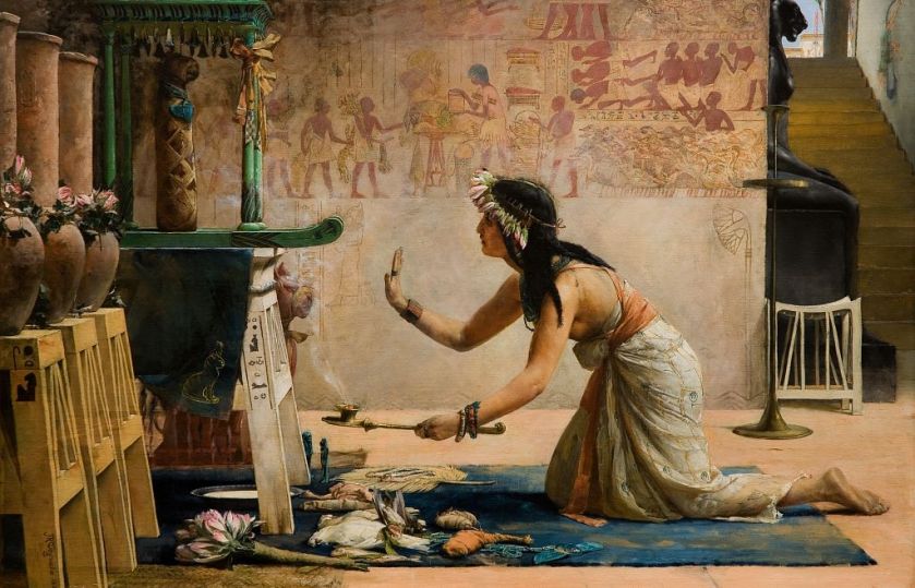 John Reinhard Weguelin, The obsequies of an Egyptian cat, 1886